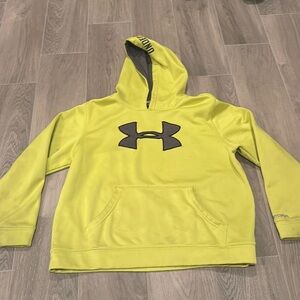 Under Armor Boys Neon Yellow Sweatshirt Size Youth Large